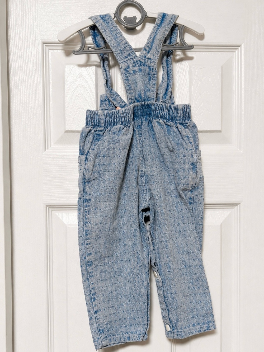 Vintage 90s San Francisco Blues Denim Overall Romper Baby 12M - Picture 5 of 7